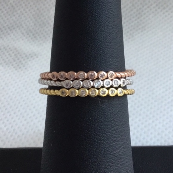 Sterling 3 Piece Ring Set - Picture 3 of 16